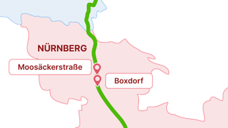 Die StUB-Strecke: Boxdorf