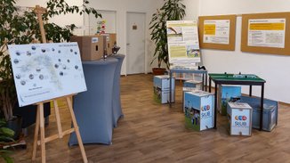 Blick in die Ausstellung des Klimaschaufensters