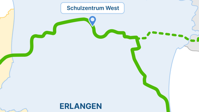 Die StUB-Strecke: Alterlangen