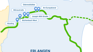 Die StUB-Strecke: Büchenbach