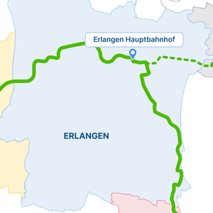 Die StUB-Strecke: Regnitzstadt