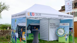 Die StUB vor Ort: Messestand