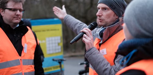 Lokalforum Erlangen Süd 2019: Florian Gräf erklärt den Streckenabschnitt